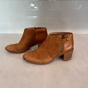 Madewell Tan Leather Ankle Booties